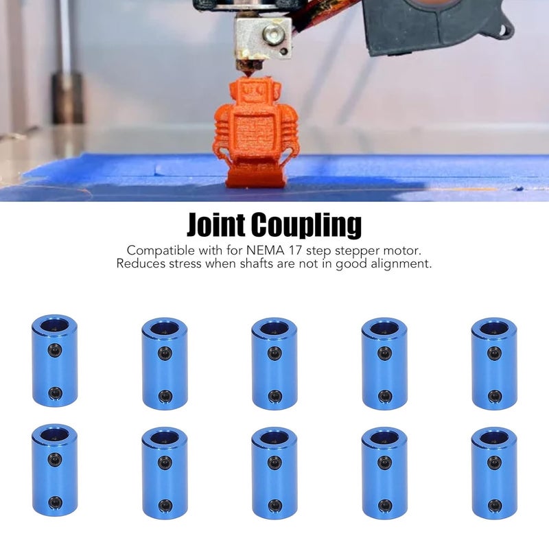 Tyenaza 10 قطعة من اقتران العمود الأزرق 5x8mm موصل محرك السائر مشترك موصل - Image 3